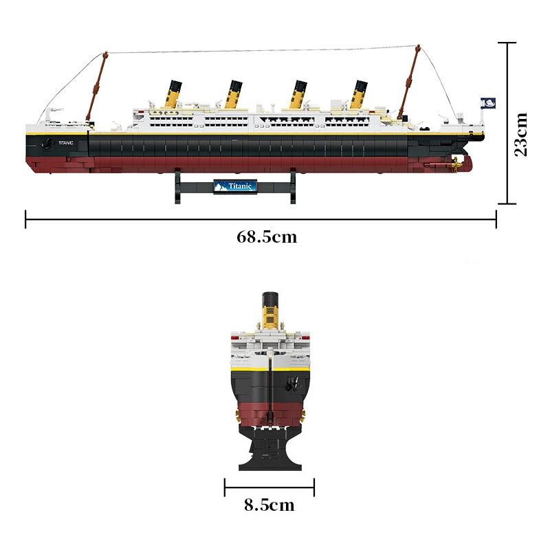 2022pcs Titanic Ocean Liner Ship Movie Series City MiniFigures Blocks Bricks Construction Model Building Kits Kids Education Toys
