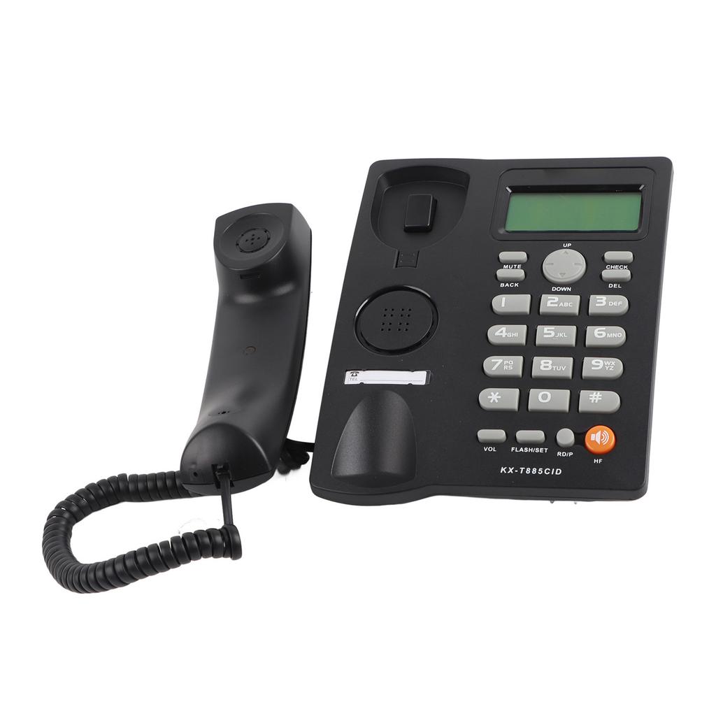 Caller ID Telephone Hands Free Calling Home Office Hotel Landline Phone English (Black)