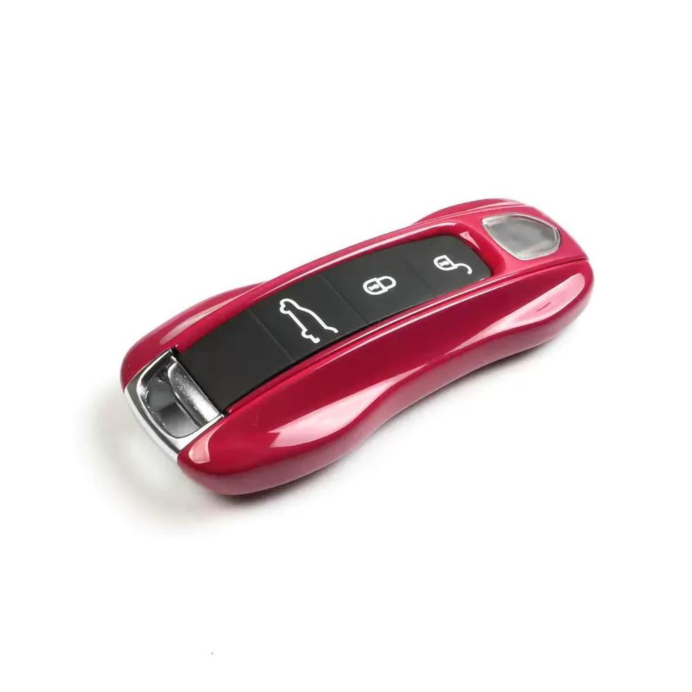 Car Key Case Ruby Star for Porsche Panamera Macan Taycan 718 911 Cayenne Cayman 2013-2024 Remote Control Fob Protective Shell