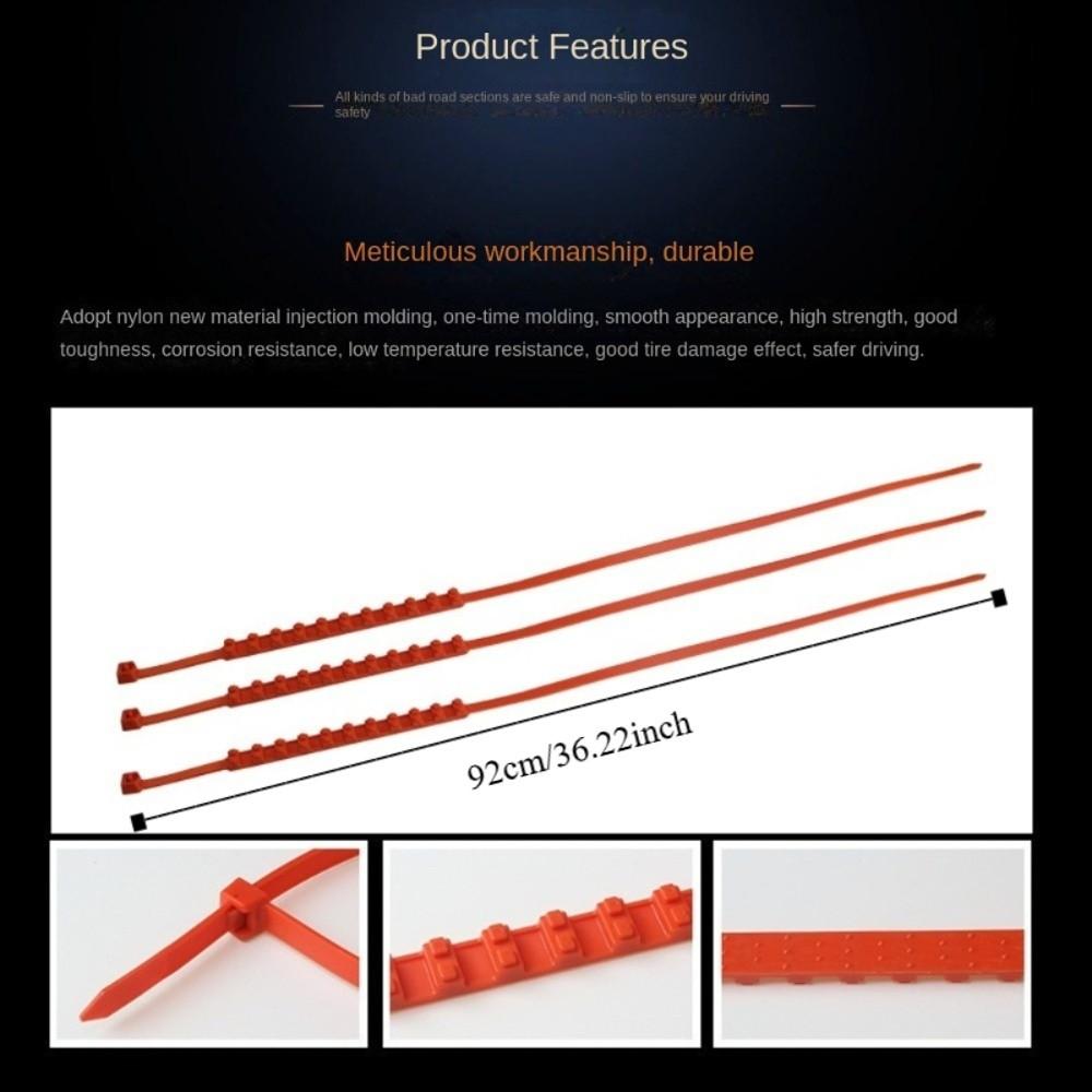 1/10Pcs Rubber Skid Chains Driving Safety Snow Tire Chains New Car Tire Anti Slip Chains
