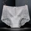 Antibacterial Sexy Lace Underwear Traceless and Breathable Mid Waist Underwear Perspective Hollow Triangle
