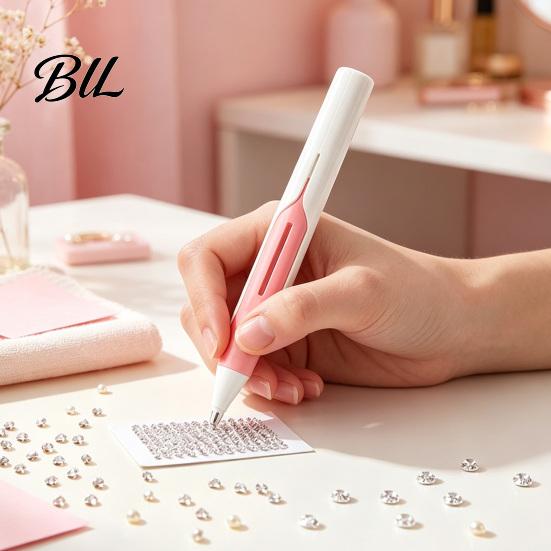 Bead Applicator Pen Automatic Rhinestone Art Dispenser, Painting Tool, Plastic Drill Wax-free Reloadable for 2.8mm Round Drills Portable