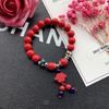Ретро красный киноварный перегородчатый браслет модный универсальный литературный и этнический стиль браслет с бахромой безопасные аксессуары на год рождения