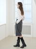 LBYL Wool Grey Pintuck Half Pants