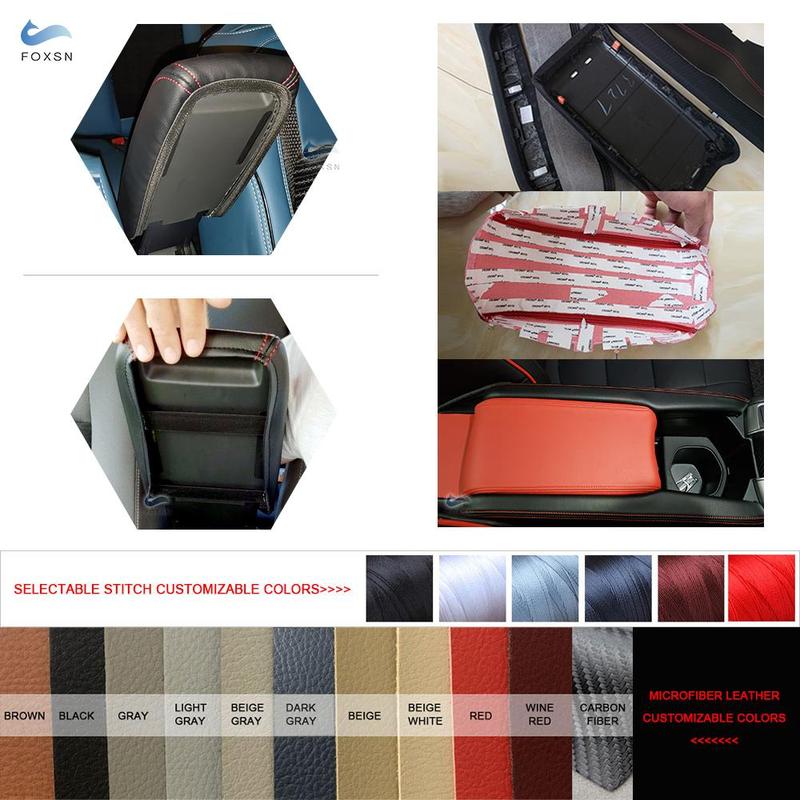 Для VW Passat B6 2005 2006 2007 2008 2009 Микрофибра кожа салона центральной консоли крышки подлокотника накладка отделка