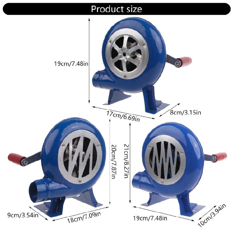150W 120W 80W Large Air Flow Manual Blower Fan for Barbecue Picnic Camping