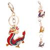 Брелок с драконом из цинкового сплава со стразами, милый счастливый китайский дракон, подвесной орнамент, 3D-мультфильм, 2024 год, кулон с драконом, на день рождения