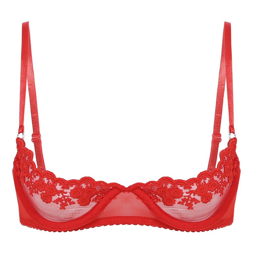 Бюстгальтер-балконет пуш-ап из кружева больших размеров с косточками и регулируемыми бретелями - доступен в нескольких цветах