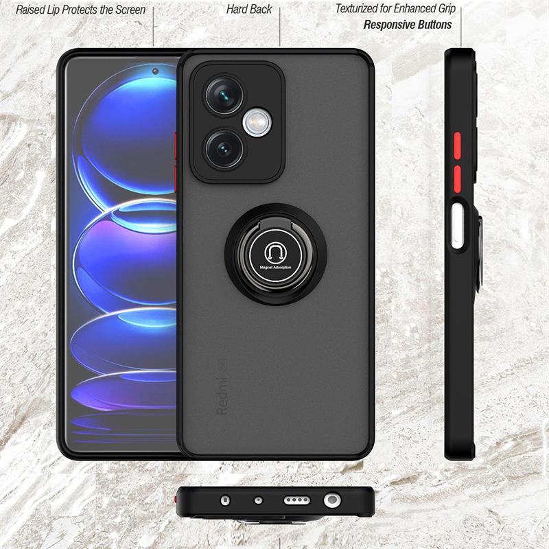 Матовый чехол-держатель с магнитным кольцом для Xiaomi Poco X5 Pro X4 X3 Pro GT NFC 5G противоударный чехол для Poco M4 M3 Pro F4 GT F4 F3
