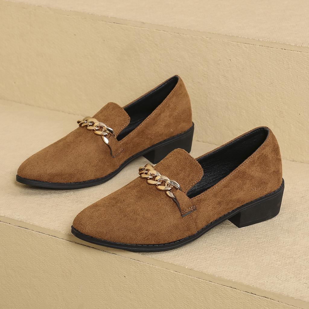 Модные новые осенние женские туфли-лодочки с острым носком на низком каблуке для женщин, уличные туфли с неглубокой подошвой, нескользящие модные туфли-лоферы на платформе