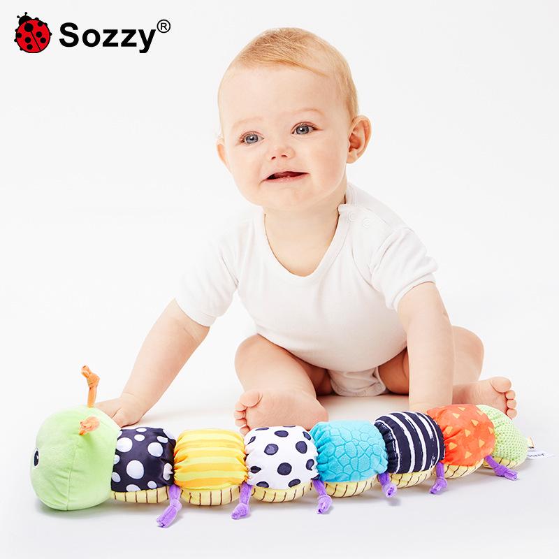 Музыкальная плюшевая игрушка Sozzy с шуршащими элементами для успокоения новорожденных и младенцев (0-3 года)