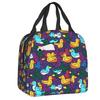 Colorful Ducks Thermal Insulated Lunch Bag Women Cartoon Resuable Tote for Outdoor Camping Travel Storage Food Bento Box