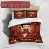3pcs Duvet Cover Set (1*Duvet Cover + 2*Pillowcase, Without Core), Custom Name Betty Boop Pattern Bedding Set, Home Bedroom Decor Gift