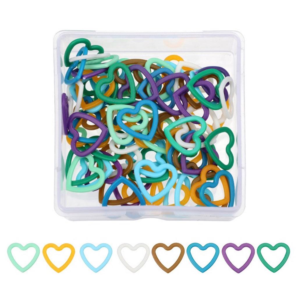 60/80/160/240 шт. маркеры для вышивания в форме сердца и цветка, стопоры для вышивания, маркеры для фиксации крючком, кольца для вязки