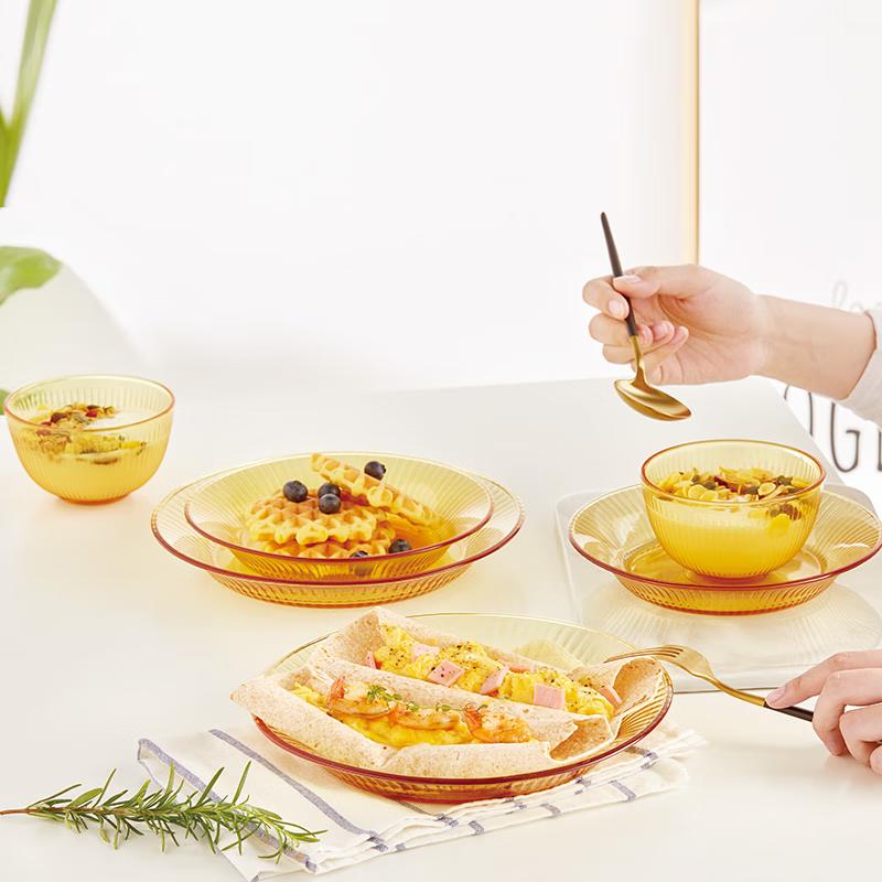 Corning VISIONS Amber Dinnerware Set