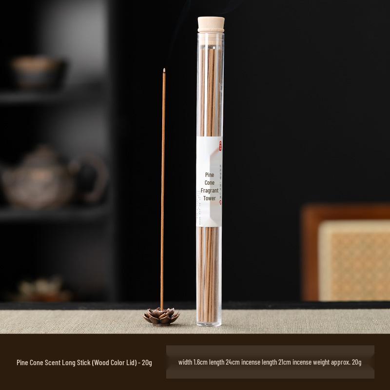 Chinese Zen Pine Cone Crystal Lid Incense Sticks for Deodorizing & Fresh Air