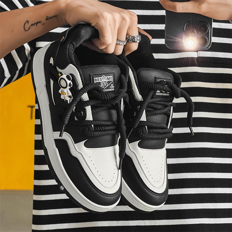 Street Style Men’s Vulcanized Shoes New Casual Walking Sneakers For Men British Style Platform Sport Basketball Sneakers Women