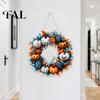 Acrylic Pumpkin Wall Hanging Halloween Pendant Decoration with Chain Waterproof Welcome Festive Window Ornament Sign for Front Door Porch Indoor
