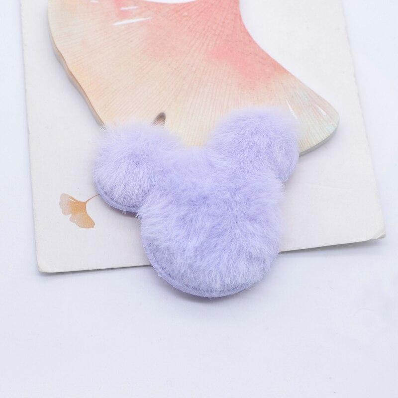 12 шт. 55*45 мм, мягкая плюшевая пушистая голова мыши, аппликация, скрапбукинг, сделай сам, вышивание заплаток, украшение для дома, аксессуары, украшения, принадлежности