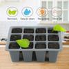 Silicone 4/6/12 Cell Seed Starting Tray Reusable Indoor Garden Nursery Box Seedling Pot Plants Propagation Germination Container