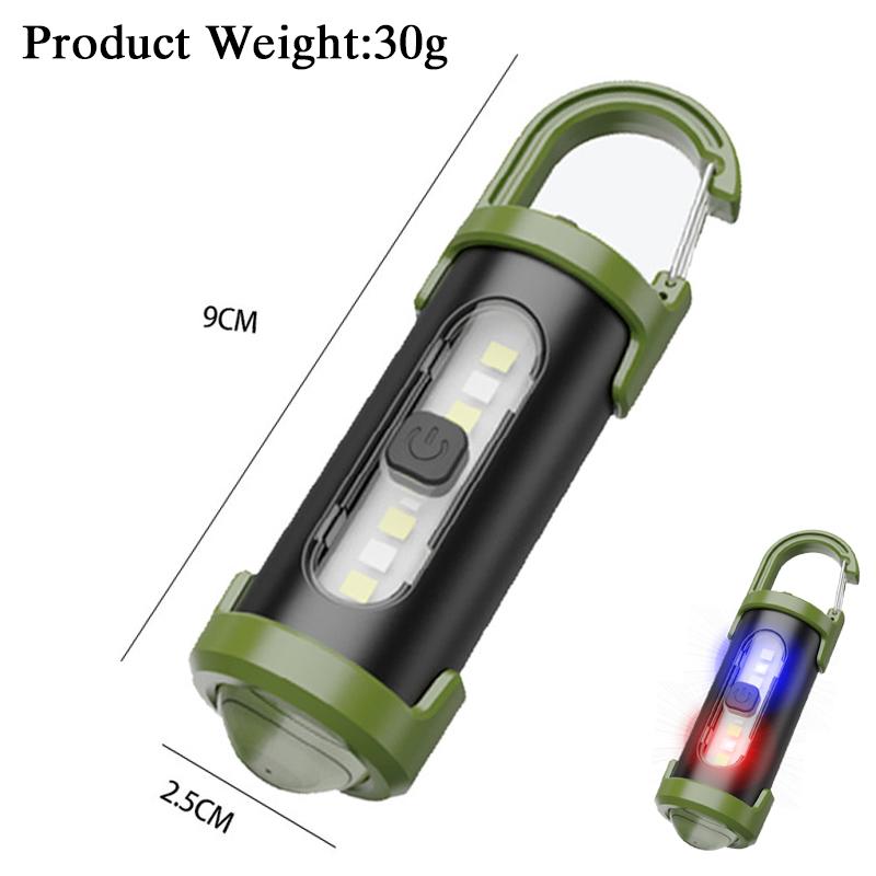 Мини Портативный Светодиодный COB Фонарик USB Перезаряжаемый Фонарь Встроенный Аккумулятор 6 Режимов Фонарик Открытый Кемпинг Аварийный Фонарь