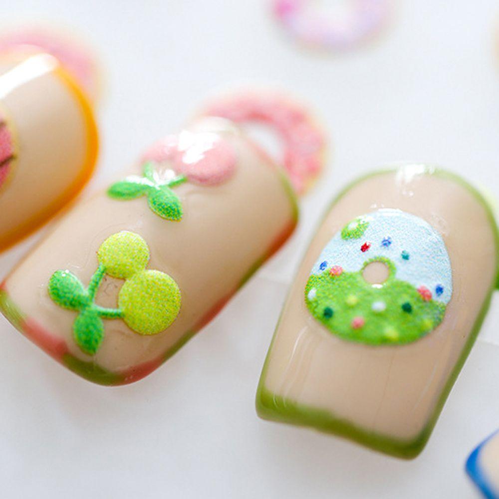 Клейкие маникюрные аксессуары 5D резные наклейки для ногтей DIY украшения для ногтей мультяшные наклейки для ногтей