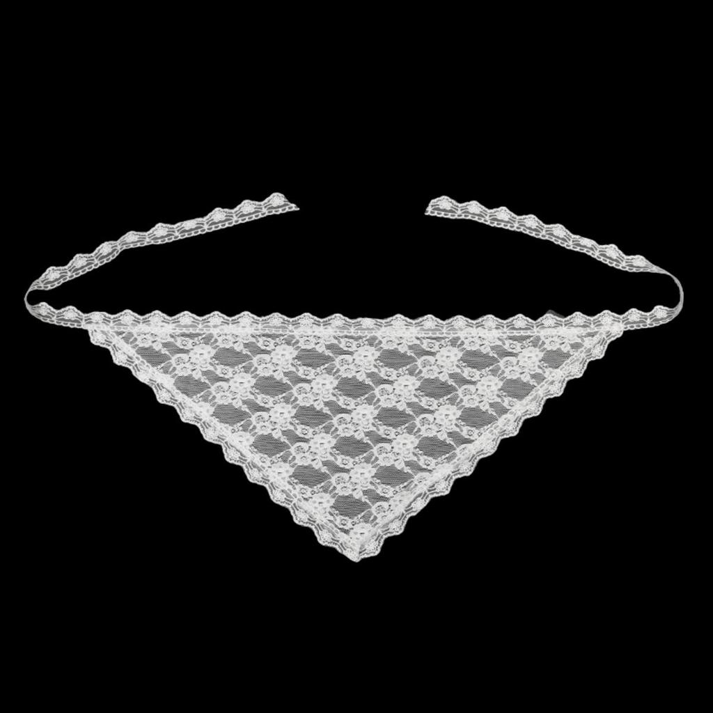 Double-use Triangle Short Half Skirt Butt Curtain Skirt Lace Trim Small Apron Soft Lace Stacked Ins Style Spring Headscarf