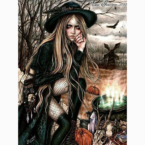 Vampire Gothic Girl Diamond Mosaic 5D DIY Diamond Embroidery Dark Woman Art Cross Stitch Kits Crystal Full Drill Crafts Decor