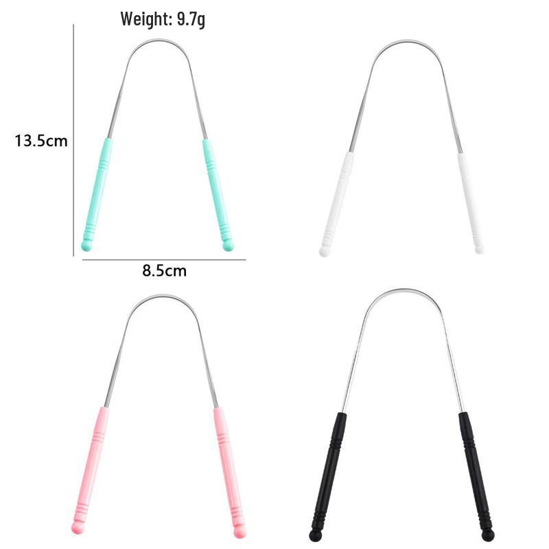 Stainless Steel U-shaped Tongue Scraper - Oral Cleaning Brush and Tongue Coating Cleaner