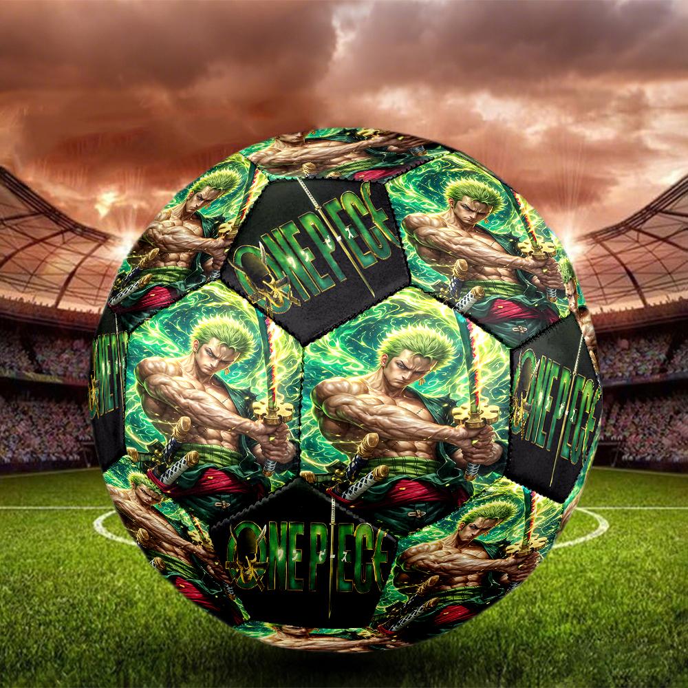 1pc Roronoa Zoro One Piece Football Soccer Ball Size 5 Indoor Soccer Ball Fashion Colorful Backyard Game -Great For Sports Fans Gift HE29