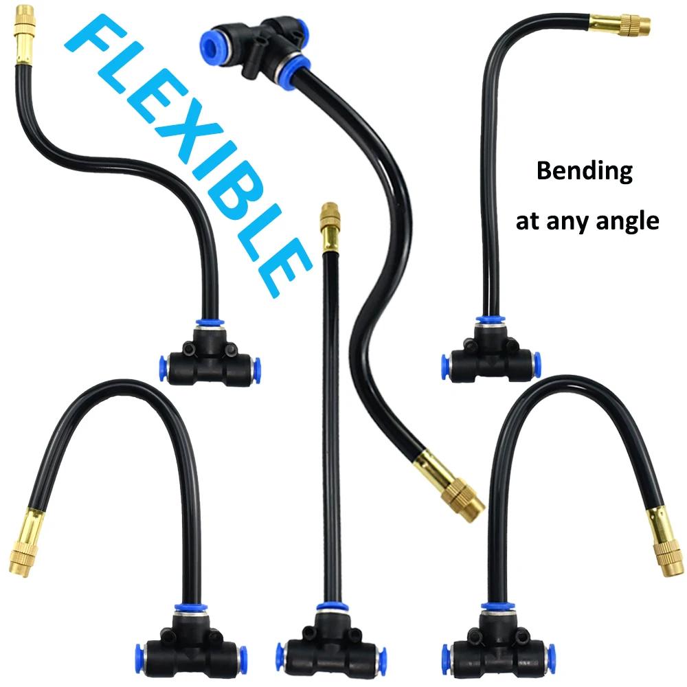 Универсальный DIY-набор для распыления с гибкой трубкой для теплицы, сада, цветов, полива растений, орошения, охлаждения и туманообразования на террасе