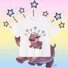 Футболка Moo Deng Tiny Baby Hippo Star Thailand Cute Pygmy Hippo Unisex для детей, мальчиков и девочек, с принтом, короткий рукав, круглый вырез