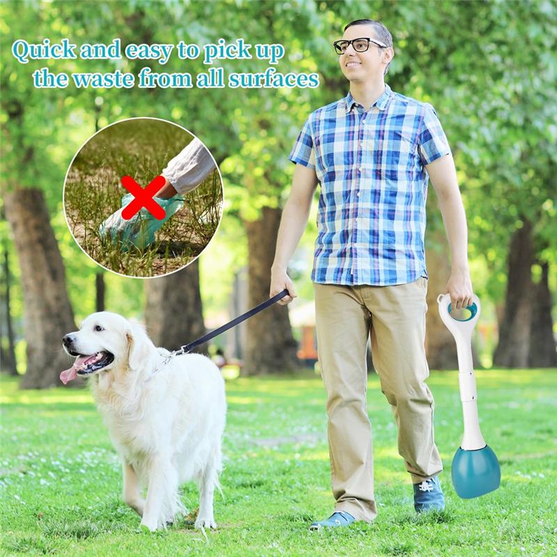 Dog Pooper Scooper-For Medium Dogs-Ergonomic Handle-Poop Scooper-Outdoor Pet Waste Cleaner Tool Cleanup