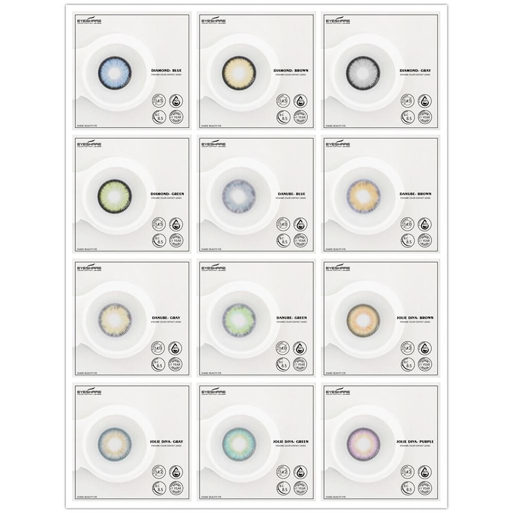 Eyeshare Цветные линзы для глаз Мягкие однолетние цветные контактные линзы для глаз Красота Контактные линзы Косметические цветные линзы для глаз