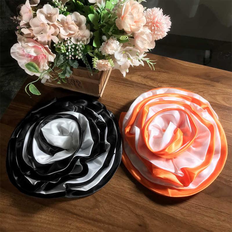 Пришивная 3D аппликация в виде цветка, большая, для женской одежды, аппликация для платьев, роскошная дизайнерская брошь, сценический свадебный наплечный аксессуар