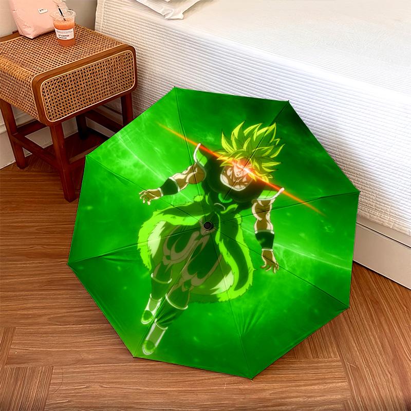 Зонт-автомат с рисунком из Dragon Ball, портативный и складной дизайн, 8 спиц, рождественский или подарочный на день рождения.