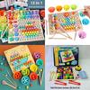 Wooden Children Educational Puzzle With Thirteen In One Bead Clamping And Logic Games