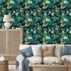 Wallpaper Sea Ink, Turquoise, Bottle Green and Green 50x1000