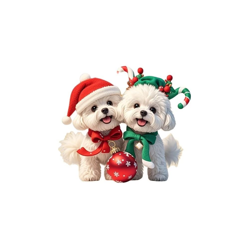 2D Flat Design Acrylic Animal Pendants 2D Animal Pendants for Christmas Tree Decoration