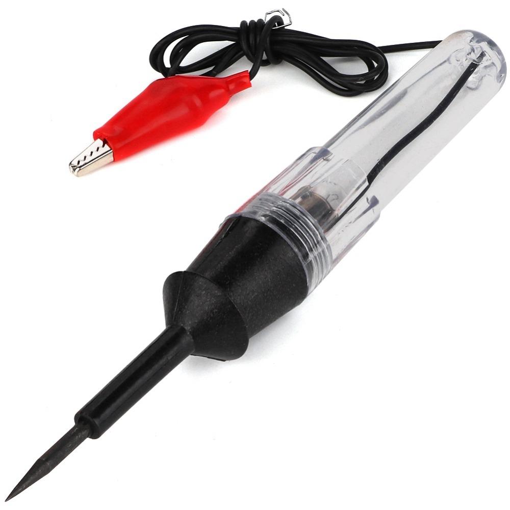Metal Probe Tip Voltage Tester Pen Transparent Auto Circuit Test Light Maintenance Technician