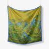 53CM Twill Silk Scarf Woman Mountain Painting Square Scarves Wraps Bandana Small Hijab Silk Foulards Tie Headband Neckerchief