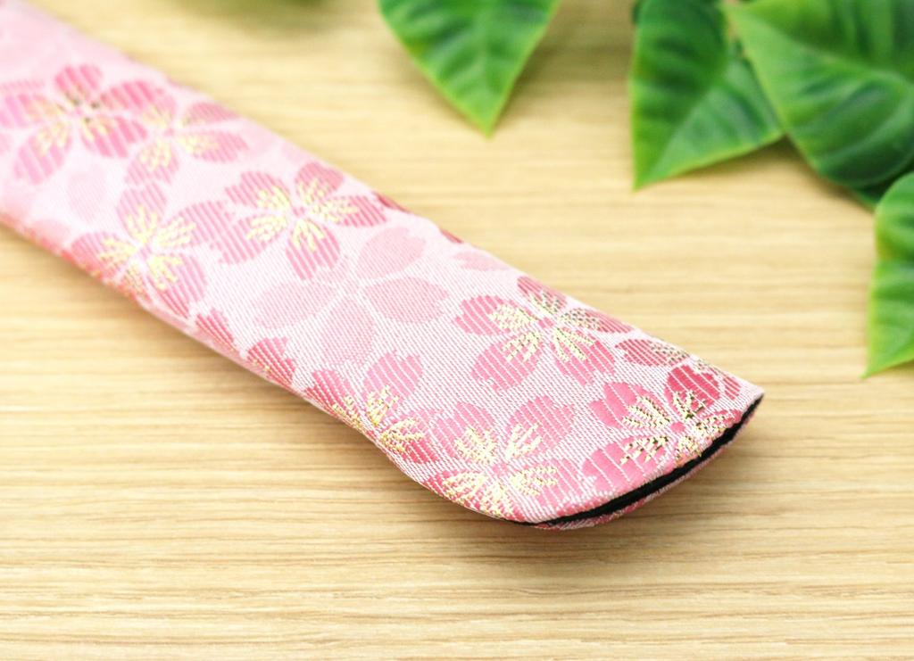 Веер Matsumi Crafts, Золотой, Белый футляр, 22 см, Парча,