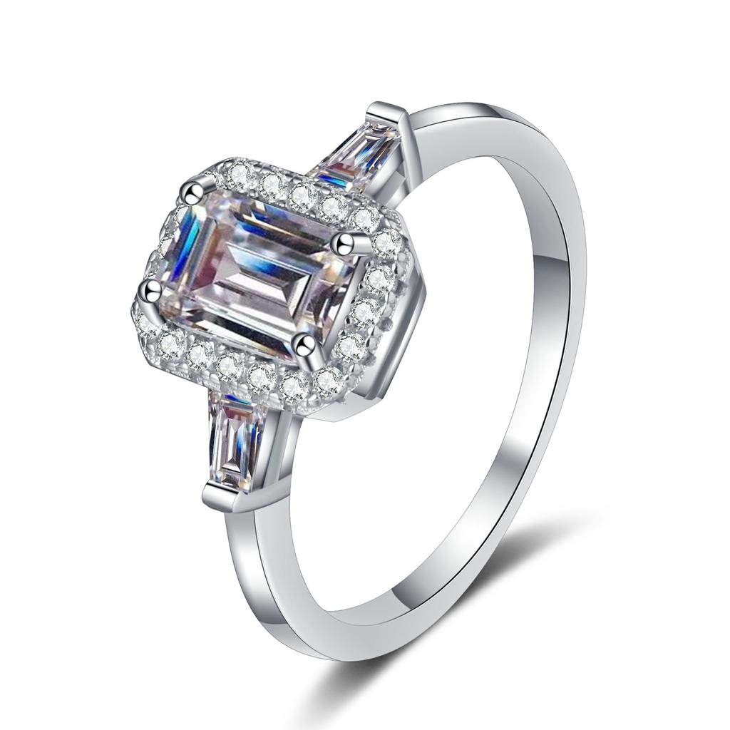 Кольцо из стерлингового серебра 925 пробы с муассанитом, женское позолоченное кольцо pt950, светлое, роскошное, индивидуальное обручальное кольцо