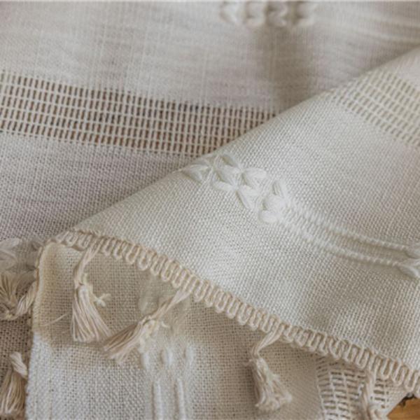 Белые полосатые вышитые шторы, полупрозрачные шторы, полые шторы для кухни и гостиной, оконные шторы