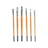 Wooden Handle Acrylic Oil Brushes Round Head Art Paint Brushes 6pcs/set Art Supplies  Artist