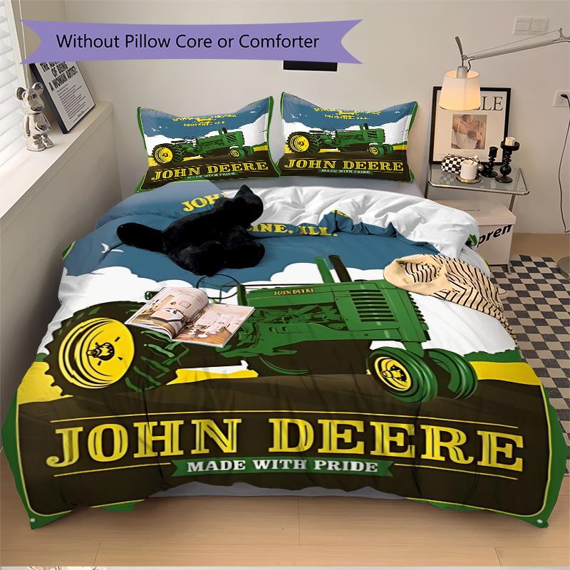 3Pcs John Deere Pride Moline Bedding Sets For All Sizes New 3D Printed Bed Cover Comforter Duvet Cover Pillowcase Bedroom Decoration