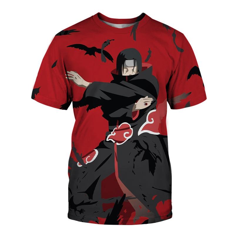 Anime Ninja Series 3D Digital Printed T-shirt Short Sleeve Printed Trendy Large Men's Wear