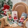 1Pc Christmas Stockings Gift Bag Decorations Snack Bag Candy Snowman