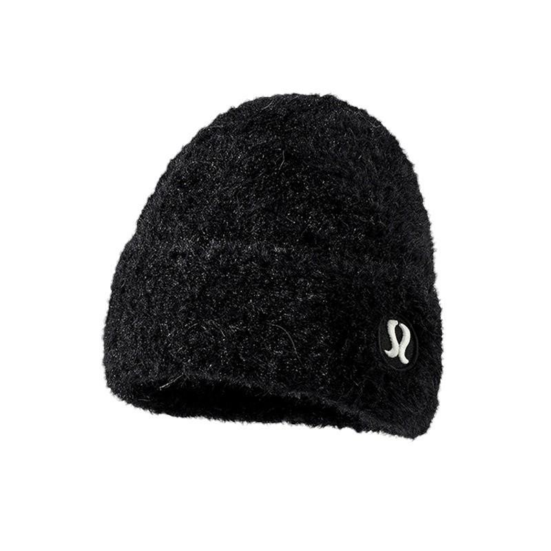 Осенне-зимняя шапка женская, вышитая этикетка с алфавитом, плюшевая зимняя теплая шапка, модная универсальная шапка от холода