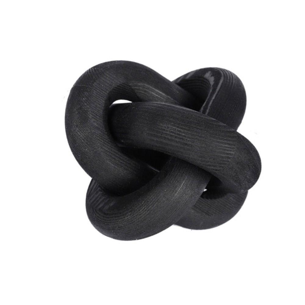 Rustic Design 3-Link Chain Art Craft Wooden Buckle Table Ornament Wooden Chain Ball Wood Knot